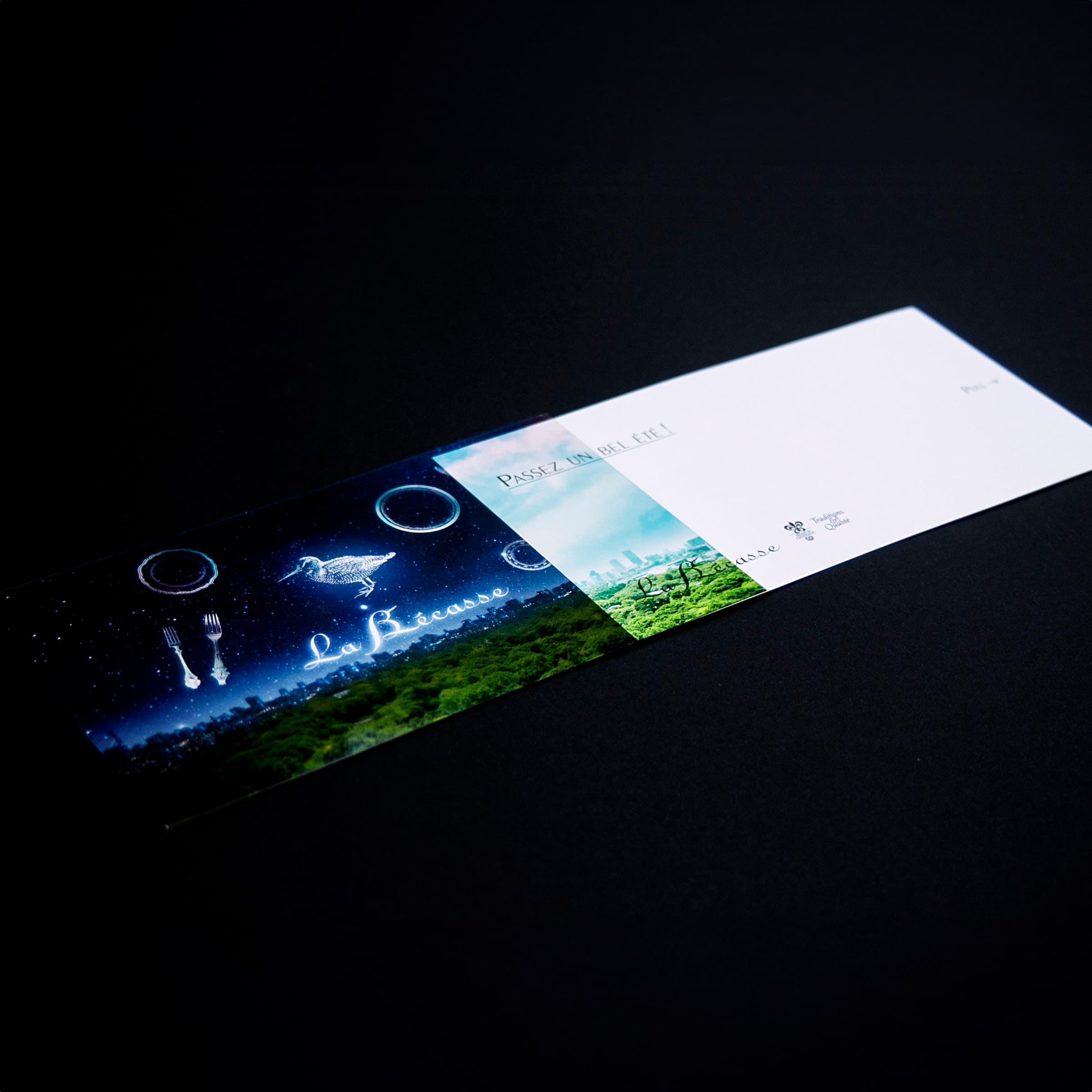 フランス料理店のクリスマスカード, 大阪のデザイン会社